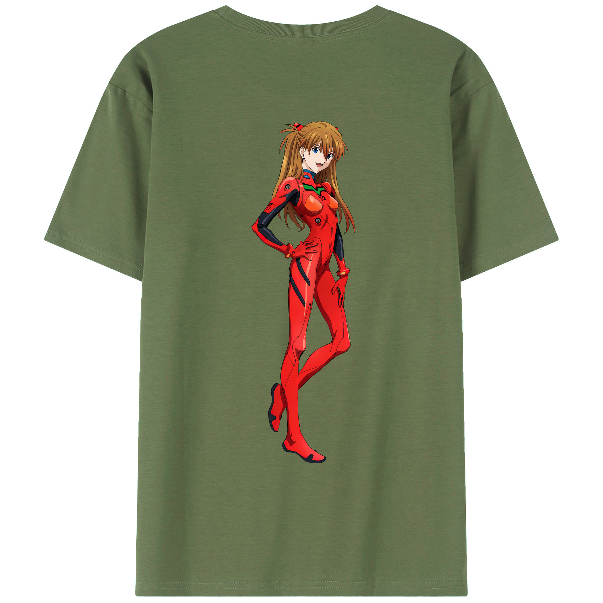 （画像用） EVA 新世紀エヴァンゲリオン 綿100％ メンズ半袖Tシャツ（バックプリント） 通気性